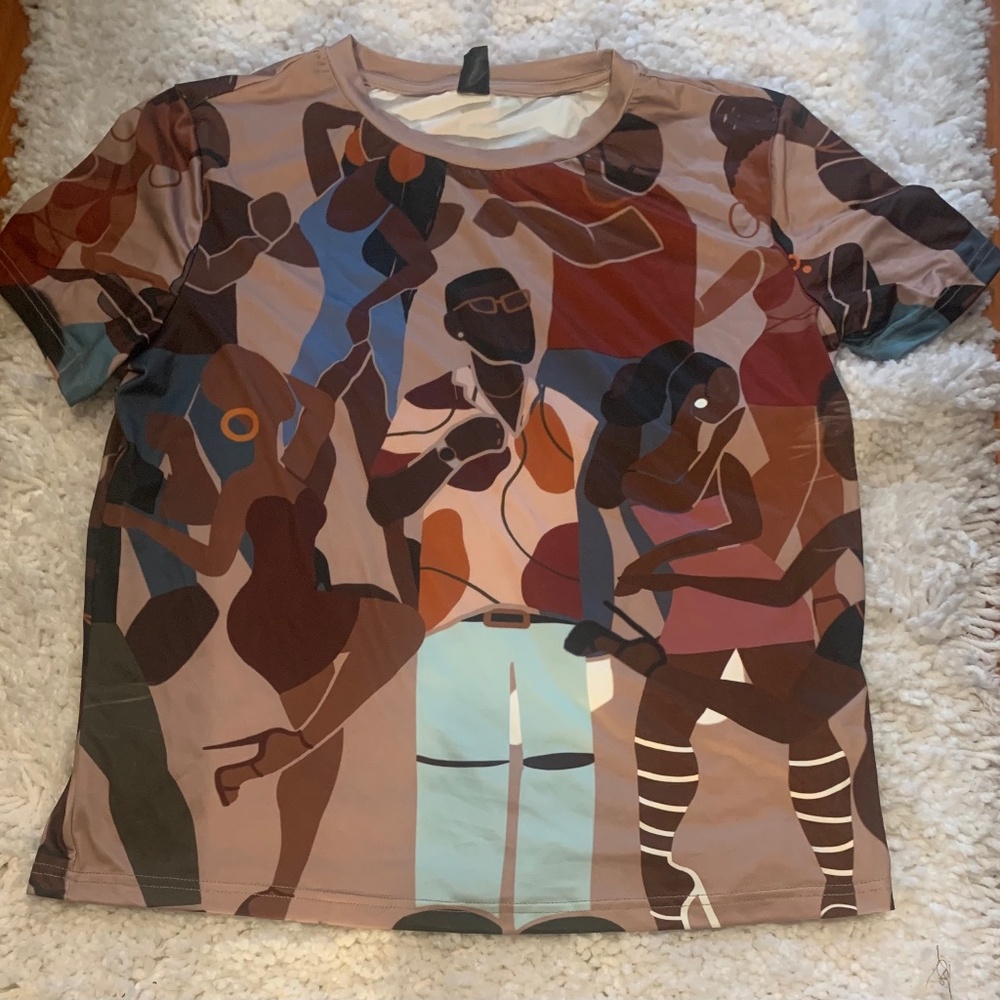 SHEIN Graphic Multicolor Print Shirt